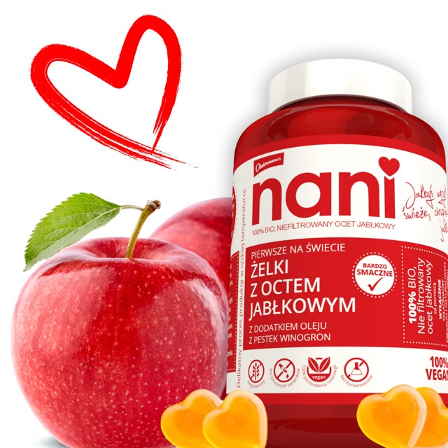 zelki z octem jablkowym 100% bio, niefiltrowany ocet jablkowy