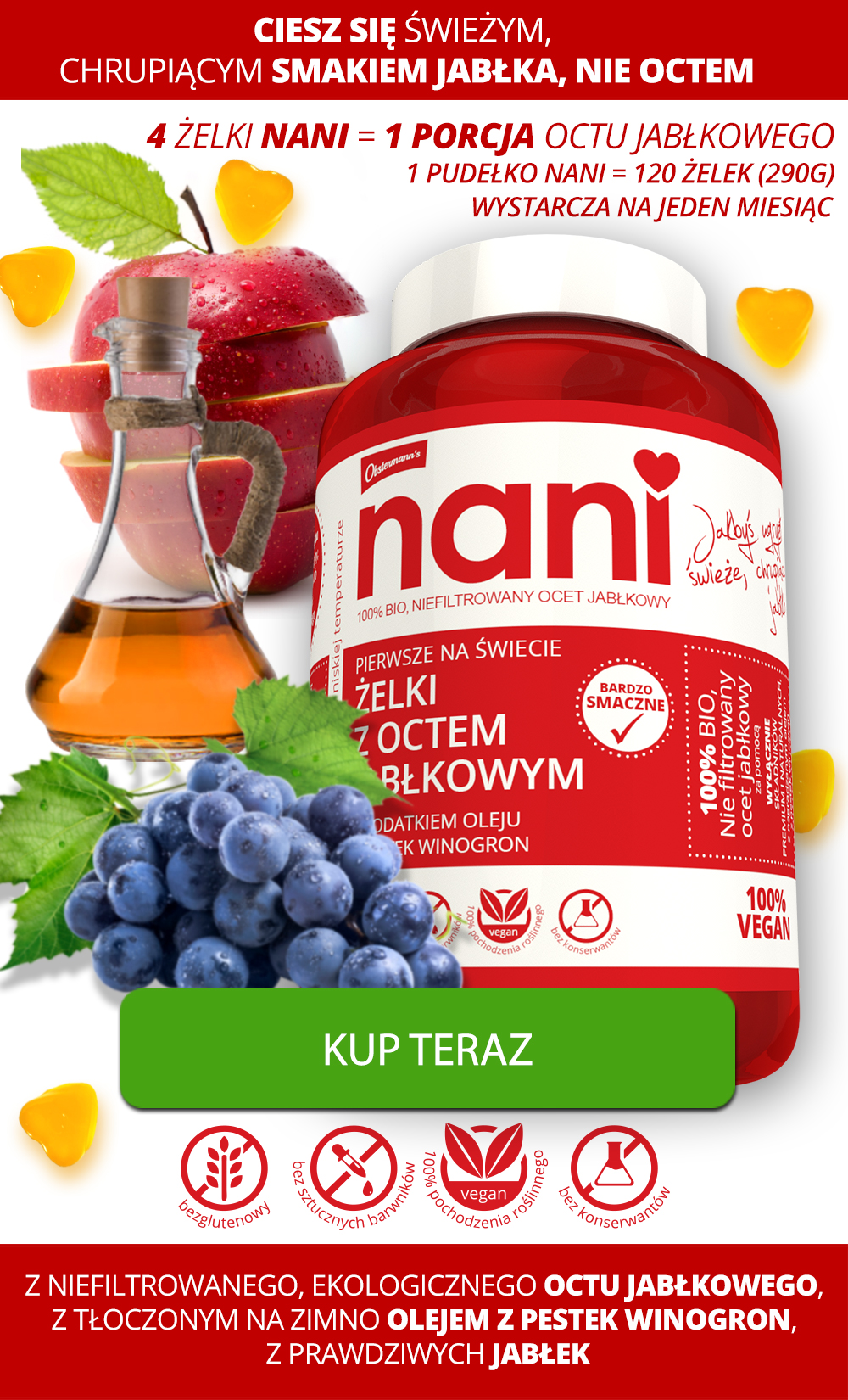 NANI żelki z octem jabłkowym